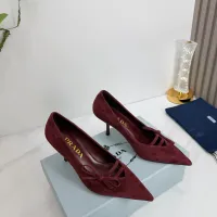 Cheap Prada High-heeled Shoes For Women #1409431 Replica Wholesale [$102.00 USD] [ITEM#1409431] on Replica Prada High-heeled Shoes