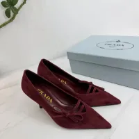 Cheap Prada High-heeled Shoes For Women #1409431 Replica Wholesale [$102.00 USD] [ITEM#1409431] on Replica Prada High-heeled Shoes