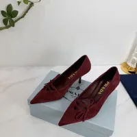 Cheap Prada High-heeled Shoes For Women #1409431 Replica Wholesale [$102.00 USD] [ITEM#1409431] on Replica Prada High-heeled Shoes