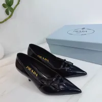Cheap Prada High-heeled Shoes For Women #1409437 Replica Wholesale [$102.00 USD] [ITEM#1409437] on Replica Prada High-heeled Shoes