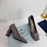 Cheap Prada High-heeled Shoes For Women #1409438 Replica Wholesale [$102.00 USD] [ITEM#1409438] on Replica Prada High-heeled Shoes