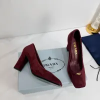 Cheap Prada High-heeled Shoes For Women #1409439 Replica Wholesale [$102.00 USD] [ITEM#1409439] on Replica Prada High-heeled Shoes