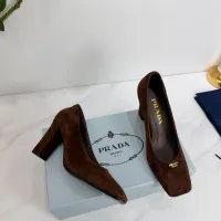 Cheap Prada High-heeled Shoes For Women #1409442 Replica Wholesale [$102.00 USD] [ITEM#1409442] on Replica Prada High-heeled Shoes