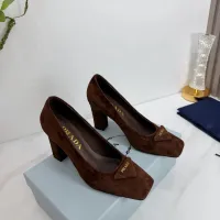 Cheap Prada High-heeled Shoes For Women #1409444 Replica Wholesale [$102.00 USD] [ITEM#1409444] on Replica Prada High-heeled Shoes