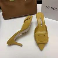 Cheap Manolo Blahnik Slippers For Women #1409574 Replica Wholesale [$96.00 USD] [ITEM#1409574] on Replica Manolo Blahnik Slippers