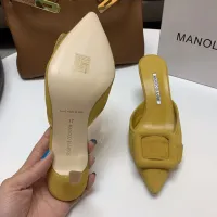 Cheap Manolo Blahnik Slippers For Women #1409574 Replica Wholesale [$96.00 USD] [ITEM#1409574] on Replica Manolo Blahnik Slippers