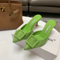 Cheap Manolo Blahnik Slippers For Women #1409575 Replica Wholesale [$96.00 USD] [ITEM#1409575] on Replica Manolo Blahnik Slippers