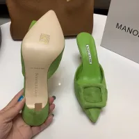 Cheap Manolo Blahnik Slippers For Women #1409575 Replica Wholesale [$96.00 USD] [ITEM#1409575] on Replica Manolo Blahnik Slippers