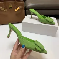 Cheap Manolo Blahnik Slippers For Women #1409575 Replica Wholesale [$96.00 USD] [ITEM#1409575] on Replica Manolo Blahnik Slippers