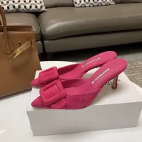 Cheap Manolo Blahnik Slippers For Women #1409577 Replica Wholesale [$96.00 USD] [ITEM#1409577] on Replica Manolo Blahnik Slippers