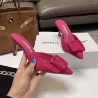 Cheap Manolo Blahnik Slippers For Women #1409577 Replica Wholesale [$96.00 USD] [ITEM#1409577] on Replica Manolo Blahnik Slippers