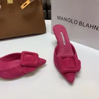 Cheap Manolo Blahnik Slippers For Women #1409577 Replica Wholesale [$96.00 USD] [ITEM#1409577] on Replica Manolo Blahnik Slippers