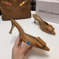 Cheap Manolo Blahnik Slippers For Women #1409579 Replica Wholesale [$96.00 USD] [ITEM#1409579] on Replica Manolo Blahnik Slippers