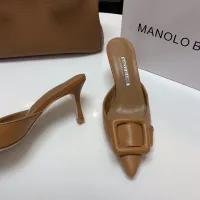 Cheap Manolo Blahnik Slippers For Women #1409579 Replica Wholesale [$96.00 USD] [ITEM#1409579] on Replica Manolo Blahnik Slippers