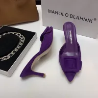 Cheap Manolo Blahnik Slippers For Women #1409580 Replica Wholesale [$96.00 USD] [ITEM#1409580] on Replica Manolo Blahnik Slippers