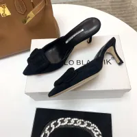 Cheap Manolo Blahnik Slippers For Women #1409581 Replica Wholesale [$96.00 USD] [ITEM#1409581] on Replica Manolo Blahnik Slippers