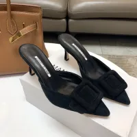 Cheap Manolo Blahnik Slippers For Women #1409581 Replica Wholesale [$96.00 USD] [ITEM#1409581] on Replica Manolo Blahnik Slippers