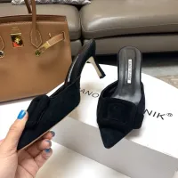 Cheap Manolo Blahnik Slippers For Women #1409581 Replica Wholesale [$96.00 USD] [ITEM#1409581] on Replica Manolo Blahnik Slippers