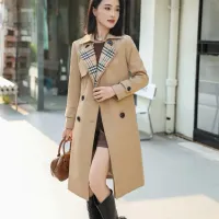 Cheap Burberry Trench Coat Long Sleeved For Women #1410295 Replica Wholesale [$160.00 USD] [ITEM#1410295] on Replica Burberry Trench Coat