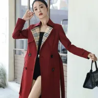 Cheap Burberry Trench Coat Long Sleeved For Women #1410296 Replica Wholesale [$160.00 USD] [ITEM#1410296] on Replica Burberry Trench Coat