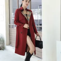 Cheap Burberry Trench Coat Long Sleeved For Women #1410296 Replica Wholesale [$160.00 USD] [ITEM#1410296] on Replica Burberry Trench Coat