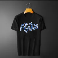 Cheap Fendi T-Shirts Short Sleeved For Men #1410917 Replica Wholesale [$45.00 USD] [ITEM#1410917] on Replica Fendi T-Shirts