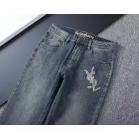 Cheap Yves Saint Laurent YSL Jeans For Men #1411575 Replica Wholesale [$45.00 USD] [ITEM#1411575] on Replica Yves Saint Laurent YSL Jeans