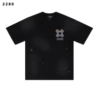 Cheap Amiri T-Shirts Short Sleeved For Unisex #1412153 Replica Wholesale [$34.00 USD] [ITEM#1412153] on Replica Amiri T-Shirts