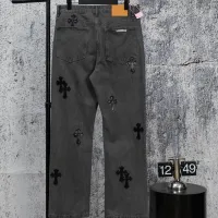 Cheap Chrome Hearts Jeans For Men #1412460 Replica Wholesale [$56.00 USD] [ITEM#1412460] on Replica Chrome Hearts Jeans