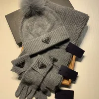 Cheap Prada Hat and Scarf and Glove Set #1413073 Replica Wholesale [$76.00 USD] [ITEM#1413073] on Replica Prada Hat and Scarf and Glove Set