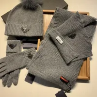 Cheap Prada Hat and Scarf and Glove Set #1413073 Replica Wholesale [$76.00 USD] [ITEM#1413073] on Replica Prada Hat and Scarf and Glove Set