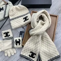 Cheap Chanel Hat and Scarf and Glove Set #1413106 Replica Wholesale [$72.00 USD] [ITEM#1413106] on Replica Chanel Hat and Scarf and Glove Set