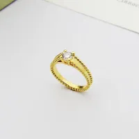 Cheap Van Cleef &amp; Arpels Rings In Gold For Women #1414442 Replica Wholesale [$25.00 USD] [ITEM#1414442] on Replica Van Cleef &amp; Arpels Rings