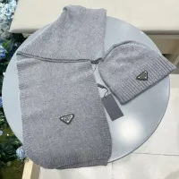 Cheap Prada Hat and Scarf Set #1415789 Replica Wholesale [$64.00 USD] [ITEM#1415789] on Replica Prada Hat and Scarf and Glove Set