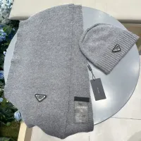 Cheap Prada Hat and Scarf Set #1415789 Replica Wholesale [$64.00 USD] [ITEM#1415789] on Replica Prada Hat and Scarf and Glove Set