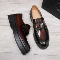 Cheap Prada Leather Shoes For Men #1416116 Replica Wholesale [$100.00 USD] [ITEM#1416116] on Replica Prada Leather Shoes