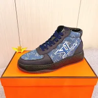 Cheap Louis Vuitton High Tops Shoes For Men #1416282 Replica Wholesale [$88.00 USD] [ITEM#1416282] on Replica Louis Vuitton High Tops Shoes