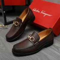 Cheap Salvatore Ferragamo Leather Shoes For Men #1416447 Replica Wholesale [$98.00 USD] [ITEM#1416447] on Replica Salvatore Ferragamo Leather Shoes
