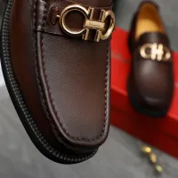 Cheap Salvatore Ferragamo Leather Shoes For Men #1416447 Replica Wholesale [$98.00 USD] [ITEM#1416447] on Replica Salvatore Ferragamo Leather Shoes