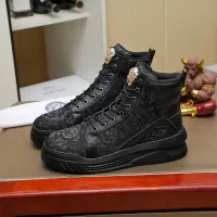 Cheap Versace High Tops Shoes For Men #1416495 Replica Wholesale [$85.00 USD] [ITEM#1416495] on Replica Versace High Tops Shoes
