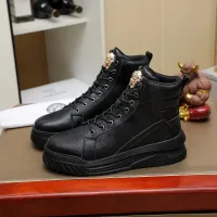 Cheap Versace High Tops Shoes For Men #1416496 Replica Wholesale [$85.00 USD] [ITEM#1416496] on Replica Versace High Tops Shoes