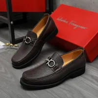 Cheap Salvatore Ferragamo Leather Shoes For Men #1416536 Replica Wholesale [$96.00 USD] [ITEM#1416536] on Replica Salvatore Ferragamo Leather Shoes