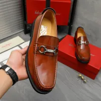Cheap Salvatore Ferragamo Leather Shoes For Men #1416541 Replica Wholesale [$96.00 USD] [ITEM#1416541] on Replica Salvatore Ferragamo Leather Shoes