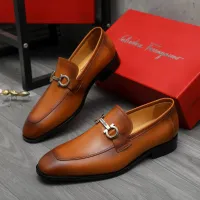 Cheap Salvatore Ferragamo Leather Shoes For Men #1416542 Replica Wholesale [$88.00 USD] [ITEM#1416542] on Replica Salvatore Ferragamo Leather Shoes