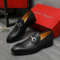 Cheap Salvatore Ferragamo Leather Shoes For Men #1416545 Replica Wholesale [$88.00 USD] [ITEM#1416545] on Replica Salvatore Ferragamo Leather Shoes