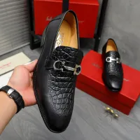 Cheap Salvatore Ferragamo Leather Shoes For Men #1416545 Replica Wholesale [$88.00 USD] [ITEM#1416545] on Replica Salvatore Ferragamo Leather Shoes
