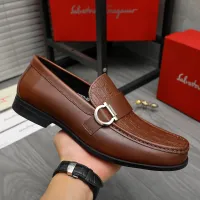 Cheap Salvatore Ferragamo Leather Shoes For Men #1416546 Replica Wholesale [$88.00 USD] [ITEM#1416546] on Replica Salvatore Ferragamo Leather Shoes