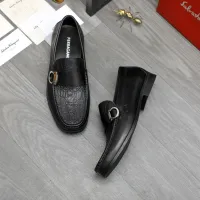 Cheap Salvatore Ferragamo Leather Shoes For Men #1416547 Replica Wholesale [$88.00 USD] [ITEM#1416547] on Replica Salvatore Ferragamo Leather Shoes