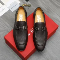 Cheap Salvatore Ferragamo Leather Shoes For Men #1416552 Replica Wholesale [$88.00 USD] [ITEM#1416552] on Replica Salvatore Ferragamo Leather Shoes