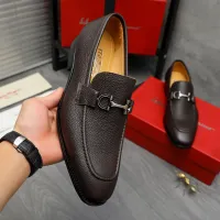 Cheap Salvatore Ferragamo Leather Shoes For Men #1416552 Replica Wholesale [$88.00 USD] [ITEM#1416552] on Replica Salvatore Ferragamo Leather Shoes